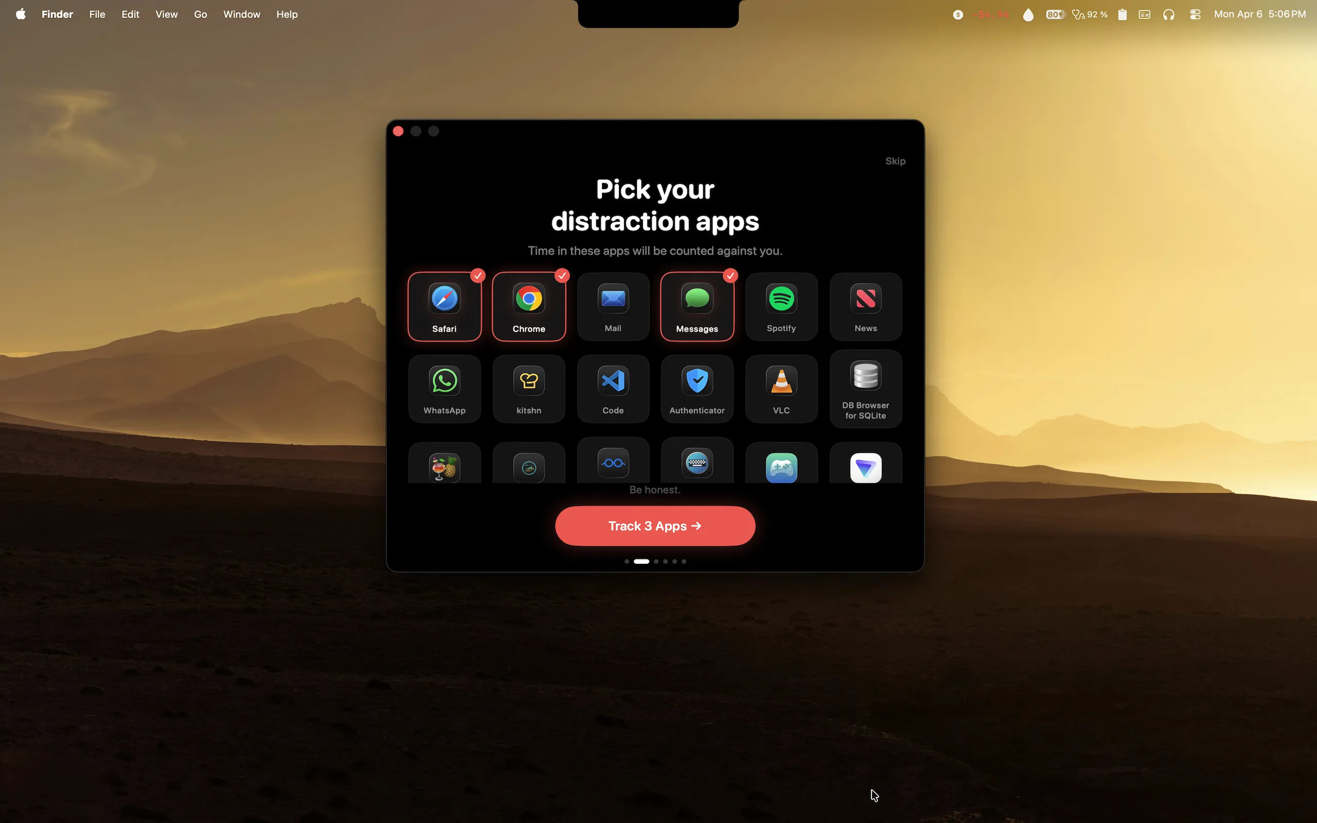 Spent app: choose your distraction apps